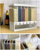 Adjustable 6-Grid Wall-Mounted Storage for Dry Grains